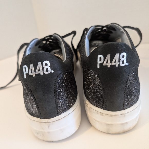P448 Shoes - P448 Platform Lace Up Sneakers Silver Tongue Sz.39 EU EE5
